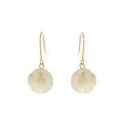 Tagua seed flower earrings